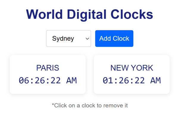 Digital World Clock