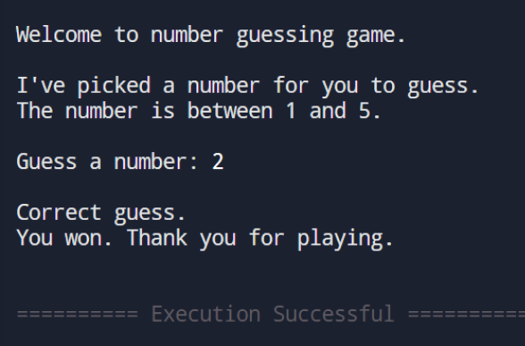 Number Guessing Game
