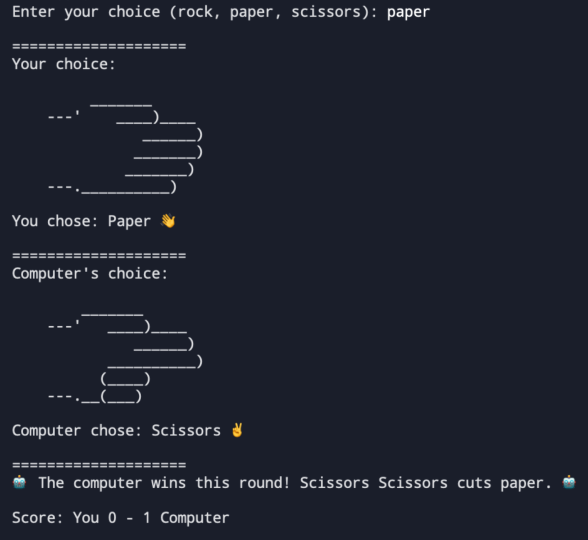 Rock Paper Scissors Game